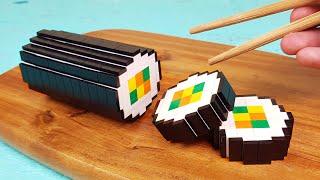 Lego KimBap - Lego In Real Life | Stop Motion Cooking & ASMR