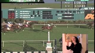 TVG employee watches her horse run, horse racing owner reacts on TVG