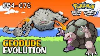 How To Evolve Geodude Into Graveler And Golem In Pokemon Fire Red & Leaf Green | Kanto Pokedex