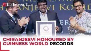 Chiranjeevi honoured  by Guinness World Records as 'The Most Prolific Film Star in Indian Cinema'