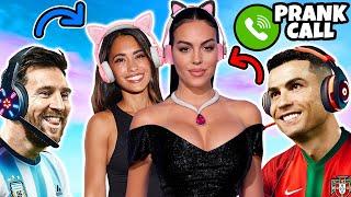 Ronaldo and Messi PRANK CALL Georgina and Antonela!