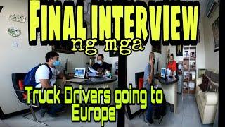 Final Interview ng mga Aspiring Truck Drivers going to Europe