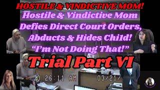 Hostile & Vindictive Mom Defies Court Orders in Huber v Bahns, The Trial Part VI