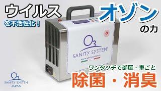 コロナウイルスを不活化！手軽に感染防止対策ができる!サニティシステム社のオゾン除菌マシーン Sany Car(サニーカー)！