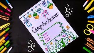 Easy Computer Science Title Page Design | Step-by-Step Decoration Tutorial for Students 