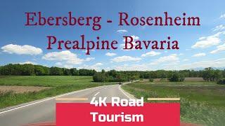 Driving Germany: St2080 Ebersberg - Rosenheim - 4k scenic drive through Prealpine Bavaria