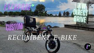 Custom Recumbent E-Bike | 2023 Escapade 1kw Recumbent E-Bike | Escapade Electric Bicycles