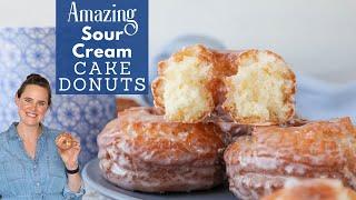 AMAZING SOUR CREAM CAKE DONUTS: Easy sour cream cake donuts to make your day!