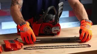 How to Assemble the Bar and Chain on a Chainsaw | Husqvarna