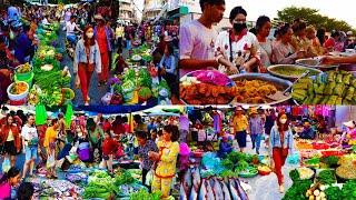 Massive Supplies Street Food, Plenty of Street Foods, Exploring Delicious Foods in Phnom Penh City