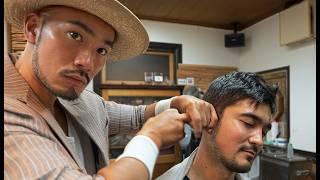 (ASMR) 100-Year-Old Japanese Barbershop: Sleep Inducing Intense Tap Massage | Yamaguchi Barber