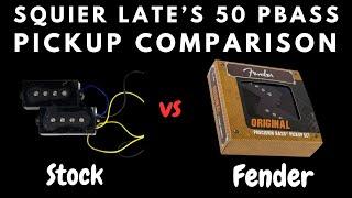 Squier late's 50 Pbass Pickup Stock vs Fender Original