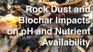 Rock Dust and Biochar impacts on pH and Nutrient availability in garden soil Alberta Urban Garden