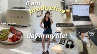 productive daily vlog ️ | hot girl walk, organizing work, label my calendar, self care evening