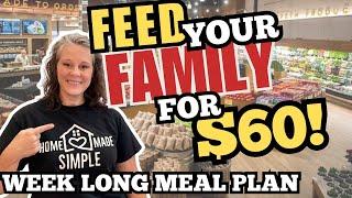 $60 HEALTHY 7 Day FAMILY Meal Plan! Easy & HealthyRECIPES Included #BudgetMeals #easyfamilymeals