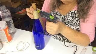 How to create a wine bottle with lights and no drilling!