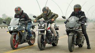 2025 Apache RR310 VS Pulsar NS400Z VS Yamaha R3 | Triple Battle | Kya Fayda Iske 2 Cylinder ka