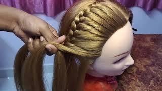 French braid || Easy braids || 5 min hairstyle || Front hair look || Sagar veni