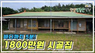 1800만원! 진출입 편하고 마당 넓은 시골집!