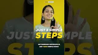 3 Key Steps To Get a Marriage Certificate | Vakilsearch #ytshorts #shorts