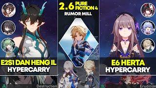 E2S1 Dan Heng IL Hypercarry & E6 Herta Hypercarry | Pure Fiction 4 | Honkai Star Rail 2.6