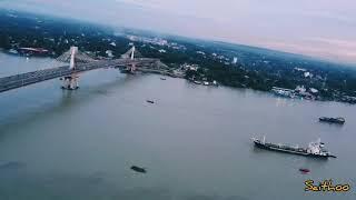 Drone view of Karnaphuli bridge