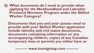 What documents do I need to provide when applying for the NLPNP under the Skilled Worker Category?