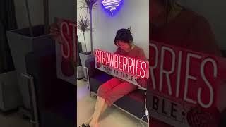 Strawberries Red Neon Sign. Exclusive at Echo Neon.
