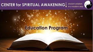 Agneta Lindberg introducing the Center for Spiritual Awakening 2019 Education Program