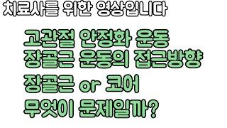 장골근 활성화... 재활운동의 부하를 올리지 못하는 이유. 신경외과 전문의 남준록 원장.