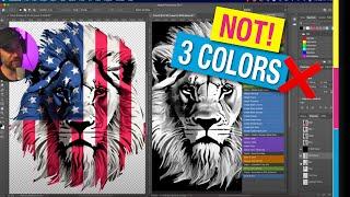 How to Separate and Screen Print Simulated Process Properly!   Not a 3 Color Print 