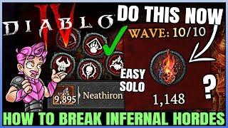 Diablo 4 - How to Get Easy 1000+ Aether in EVERY Infernal Hordes - Best BROKEN OP Farm Guide & More!