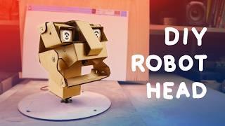 Cardboard Robot Head With Face Tracking