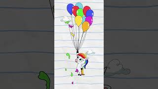 Unicorn's Balloon Rescue (Animation Meme) #boyanddragon #shorts