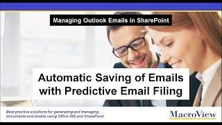 Automatic Filing of Emails to SharePoint with MacroView PEF