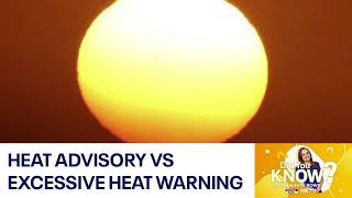 Did You Know?: Heat advisory vs excessive heat warning | FOX 7 Austin