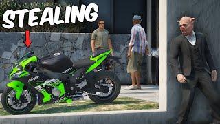 Stealing BIGBIKES from Rich Mansion sa GTA 5