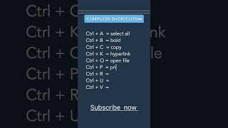 Computer Shortcut Keys#viralvideo
