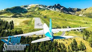 Landing Big Planes at Courchevel Airport! | Microsoft Flight Simulator 2020 | Luggaaa