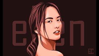 Cartoon Effect / Vector Art / Vexel Art - Photoshop Tutorial (Timelapse) - Ellen Adarna