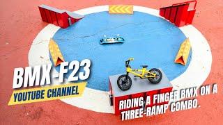 Riding a finger BMX on a three-ramp combo | tech deck bmx | finger bmxing