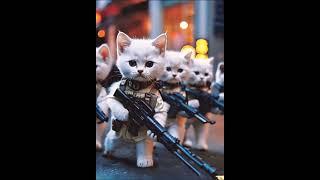 Army cat meow motion ‍️ #shorts #cat #funny