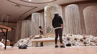 The making of the wedding stage design