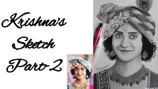 Krishna sketch / drawing Part 2 Real time video of eyes shading Sumedh Mudgalkar