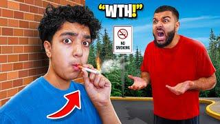 I CAUGHT My Little Brother Smoking..