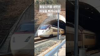 터널을 빠져나오면서 총알소리를 내는 SRT #기차여행 #train #railway