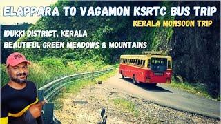 Elappara To Vagamon KSRTC Bus Travel | How To Reach Vagamon By Bus | Kerala MOnsoon Trip To Vagamon