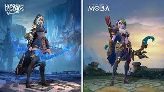 LoL Wild Rift vs AutoChess Moba - Heroes Comparison 2022 | GOD OF MLBB