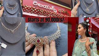 Reliance Jewels Very light weight Diamond Bridal sets @12gm for 90k with weight & price