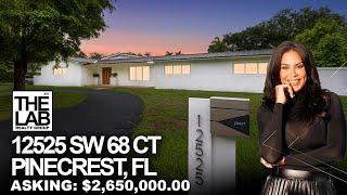 12525 SW 68 CT Pinecrest for sale by Mayte Pichirilo at The Lab Realty Group Theater Huge Lot!